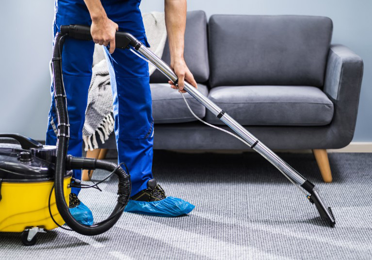 Standard home cleaning service demonstration showing organized living space